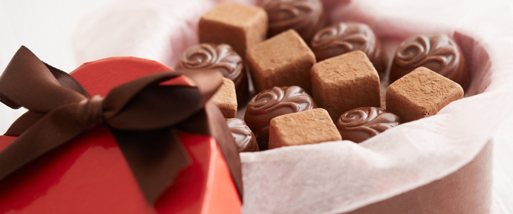 Box of valentine's day chocolate