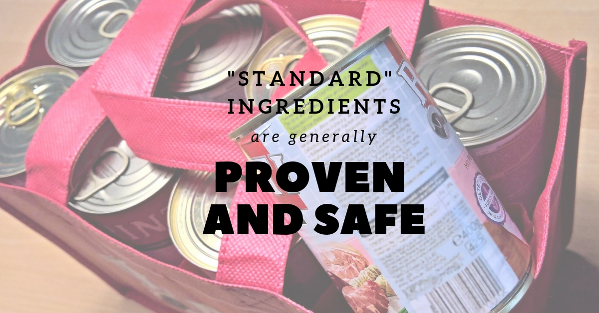 Standard ingredients are generally proven and safe