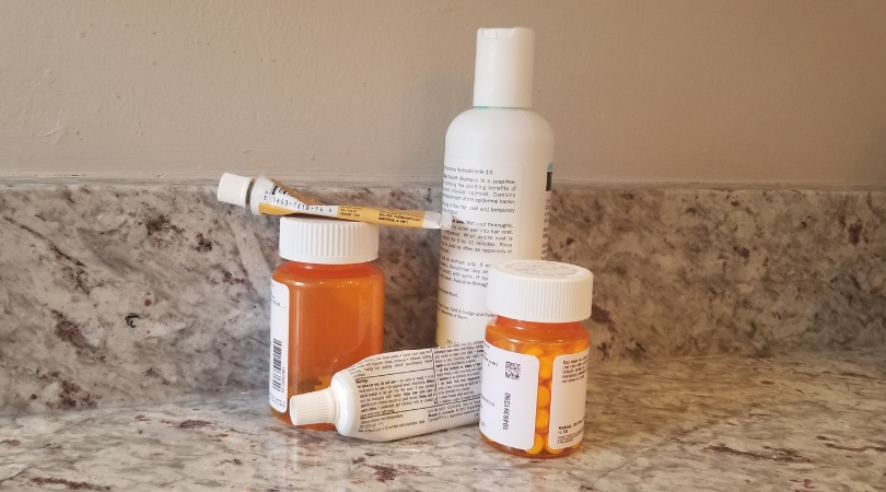Photo of medications that may treat lick granuloma in dogs